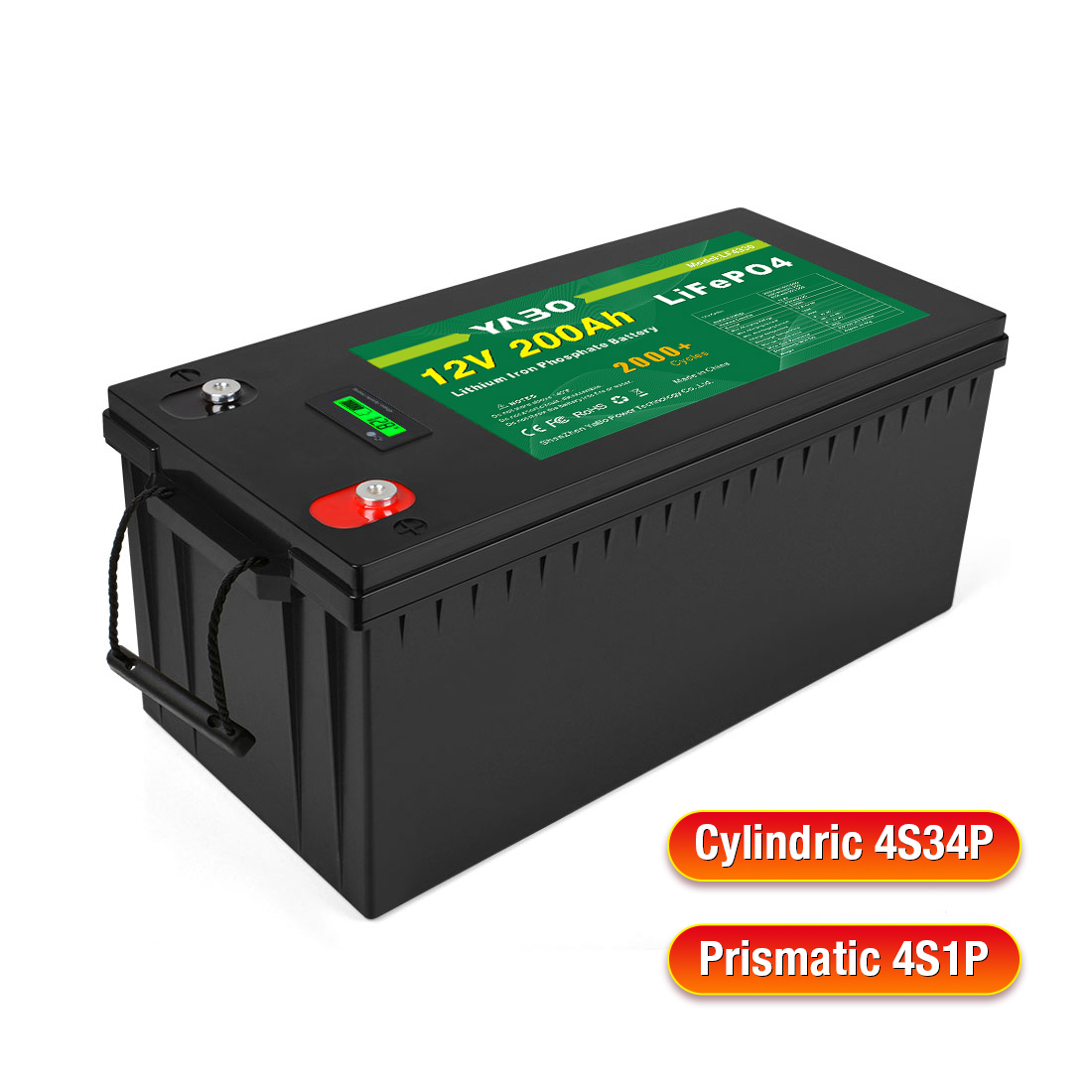 12V 200Ah LiFePO4 For Critical Disaster Preparedness 6000 Cycles Battery